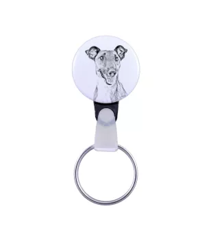 Fox-terrier à poil lisse - porte-clés avec l'image d'un chien, pendentif avec la propre graphique de la marque Art-Dog