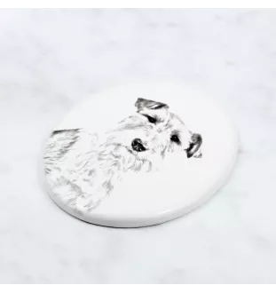 Foksterier szorstkowłosy płyta nagrobna ze zdjęciem psa Art-Dog