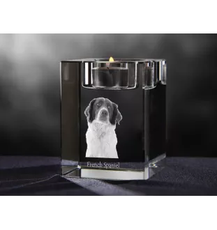 Spaniel francuski świecznik kryształowy z psem Art-Dog