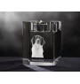 Épagneul français - Bougeoir avec photo de chien, porte bougie en cristal, cadeau personnalisé par la marque Art-Dog