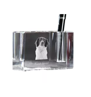 Épagneul français - Porte-stylos, organiseur en cristal avec photo de chien, décoration de bureau unique par la marque Art-Dog