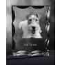 Fox-terrier à poil dur - cristal avec photo de chien, statuette en verre avec photo, cadre exceptionnel avec photo de la marque Art-Dog