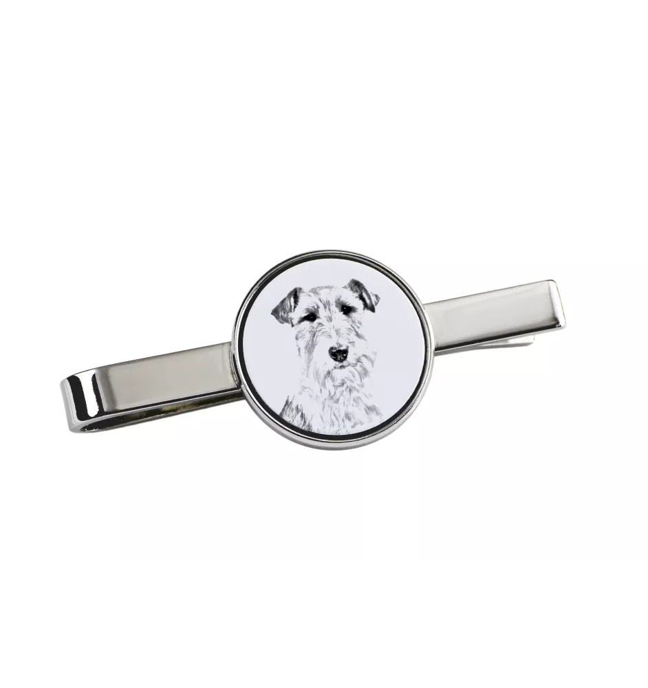 Fox Terrier Wire - tie clip with a dog, personalized tie clip, a unique gift for a man from the Art-Dog brand