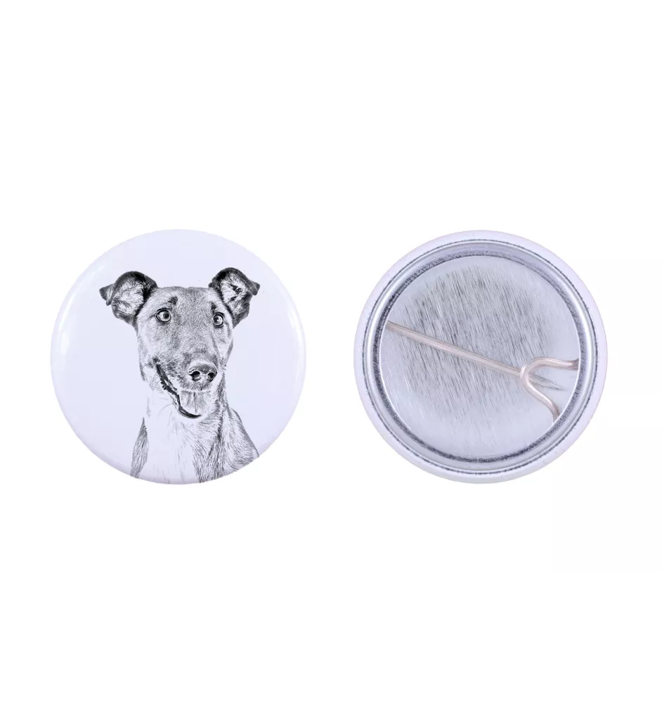 Fox Terrier Smooth - pin with your dog, add your own photo, Art-Dog brand