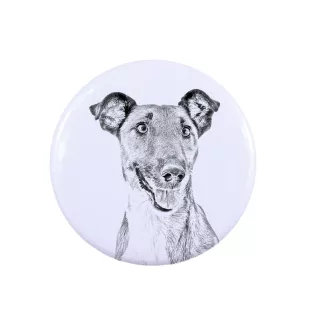 Fox-terrier à poil lisse - badge avec votre chien, ajoutez votre propre photo, marque Art-Dog