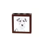 Fox Terrier Wire - pen holder with a dog, desk organizer with a print, personalized desk decoration from the Art-Dog brand.