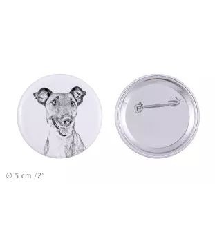 Fox Terrier Glatthaar, Foxterrier - Anstecknadel mit Ihrem Hund, fügen Sie Ihr eigenes Foto hinzu, Marke Art-Dog