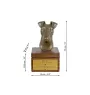 Fox Terrier Glatthaar, Foxterrier - Eine Ascheurne für Hunde mit einer Statuette, eine kleine Urne für Hunde, eine personalisierte Urne mit dem Porträt eines Hundes von der Marke Art-Dog.