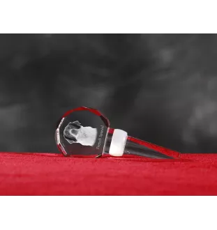 French Spaniel, French Setter, Canadian Setter - Crystal bottle stopper, unique wine stopper with photo, personalised gift for sommelier by Art-Dog brand