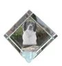 French Spaniel, French Setter, Canadian Setter - crystal cube with a photo, photo of a horse in crystal, cubic paperweight from Art-Dog brand