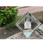 Épagneul français - un cube de cristal avec une photo, une photo de cheval dans le cristal, un presse-papiers cubique de la marque Art-Dog