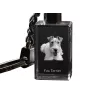 Fox Terrier Wire - Crystal key ring with dog photo, illuminated key ring, unique gift by Art-Dog brand