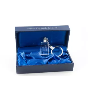 Fox Terrier Wire - Crystal key ring with dog photo, illuminated key ring, unique gift by Art-Dog brand