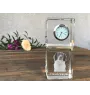Épagneul français - montre en cristal avec photo, photo de chien dans un cristal, horloge de bureau personnalisée de la marque Art-Dog