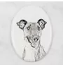 Fox Terrier Smooth - commemorative plaque with a photo of a dog, tombstone with a print, personalized oval plaque from the Art-Dog brand