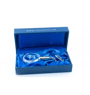 Fox Terrier Drahthaar, Foxterrier - Anhänger mit einem Foto eines Hundes, Schlüsselanhänger aus Kristall in einer Geschenkbox, ein einzigartiges Geschenk von Art-Dog