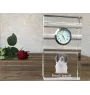 French Spaniel, French Setter, Canadian Setter - glass clock with a photo, photo of a dog in crystal, personalized standing office clock by Art-Dog brand