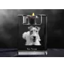 Fox Terrier Wire - Candle holder with dog photo, crystal tealight holder, personalised gift by Art-Dog brand