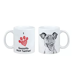 Fox Terrier Smooth - cup with a dog, cute cup with graphics, a gift with your photo from the Art-Dog brand
