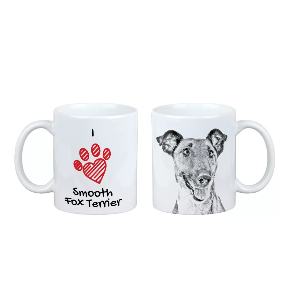Fox Terrier Smooth - cup with a dog, cute cup with graphics, a gift with your photo from the Art-Dog brand