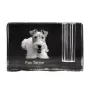 Fox Terrier Wire - Pen stand, crystal organiser with dog photo, unique desk decoration by Art-Dog brand