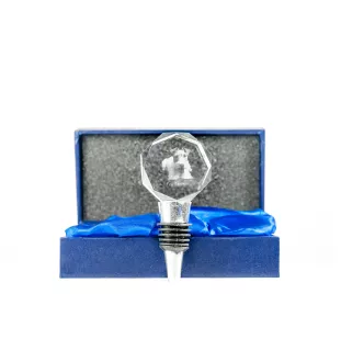 Fox Terrier Drahthaar, Foxterrier - Flaschenverschluss, Weinverschluss aus Kristall mit Foto, personalisiertes Geschenk für Barkeeper der Marke Art-Dog