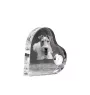 Fox Terrier Wire - crystal clock with a dog picture, heart-shaped shelf clock, personalized standing clock by Art-Dog brand