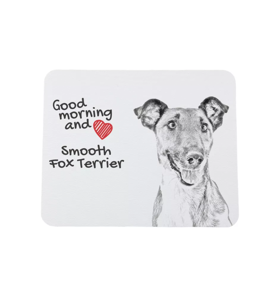 Fox Terrier Smooth - mouse pad with print, personalized dog-themed mouse pad, unique gadget for an office worker by Art-Dog brand