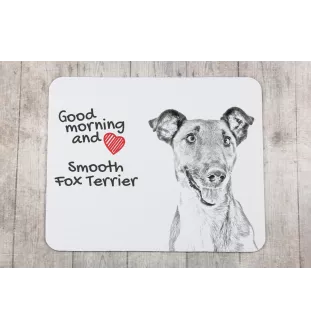 Fox Terrier Smooth - mouse pad with print, personalized dog-themed mouse pad, unique gadget for an office worker by Art-Dog brand