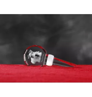 Foksterier szorstkowłosy grubszy stopper do wina z psem Art-Dog