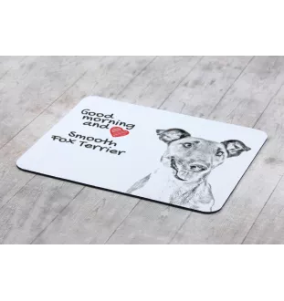 Fox Terrier Smooth - mouse pad with print, personalized dog-themed mouse pad, unique gadget for an office worker by Art-Dog brand