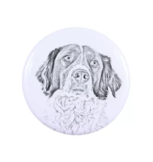 Französischer Spaniel, Epagneul Français - Anstecknadel mit Ihrem Hund, fügen Sie Ihr eigenes Foto hinzu, Marke Art-Dog