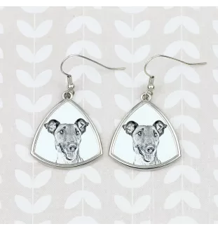 Fox Terrier Glatthaar, Foxterrier - Hund Ohrringe, hängende Ohrringe mit Bild, personalisierter Schmuck mit dem Aufdruck der Marke Art-Dog