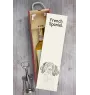 Épagneul français - boîte à vin avec chien, boîte à alcool avec graphisme, boîte cadeau personnalisée de la marque Art-Dog