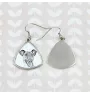 Fox Terrier Smooth - dog earrings, hanging earrings with a picture, personalized jewelry with Art-Dog brand print