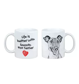 Fox Terrier Glatthaar, Foxterrier - Tasse mit Hund, Tasse mit Bild, personalisiertes Geschenk der Marke Art-Dog