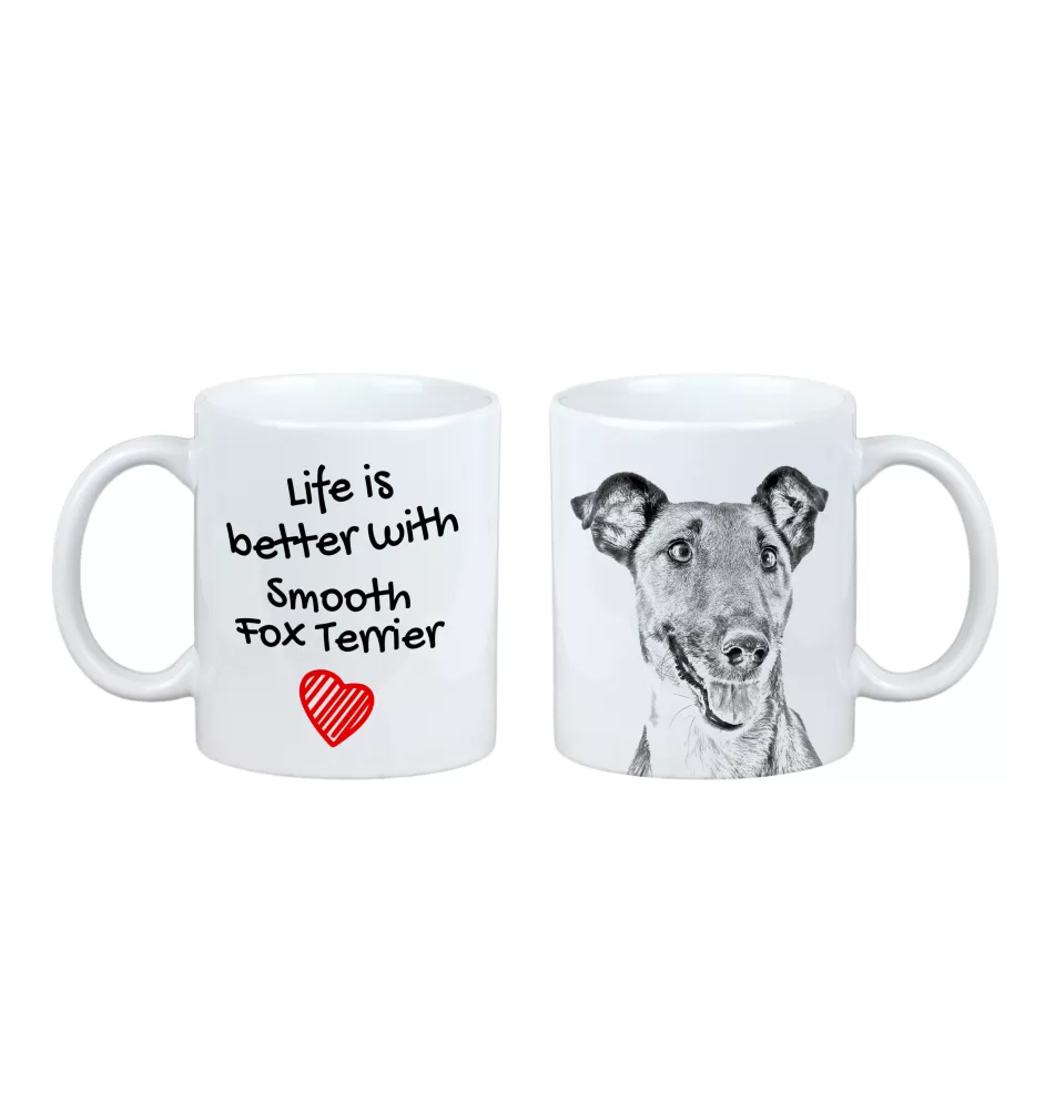 Fox Terrier Glatthaar, Foxterrier - Tasse mit Hund, Tasse mit Bild, personalisiertes Geschenk der Marke Art-Dog