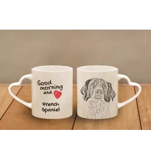 Spaniel francuski kubek z psem good morning serce Art-Dog