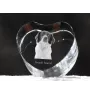 French Spaniel, French Setter, Canadian Setter - a photo of a dog in crystal, crystal heart, unique photo frame from the Art-Dog brand