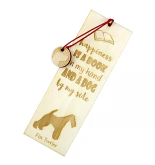 Fox-terrier à poil dur - marque-page pour livre avec chien, marque-page personnalisé, accessoire canin pour les lecteurs de la marque Art-Dog