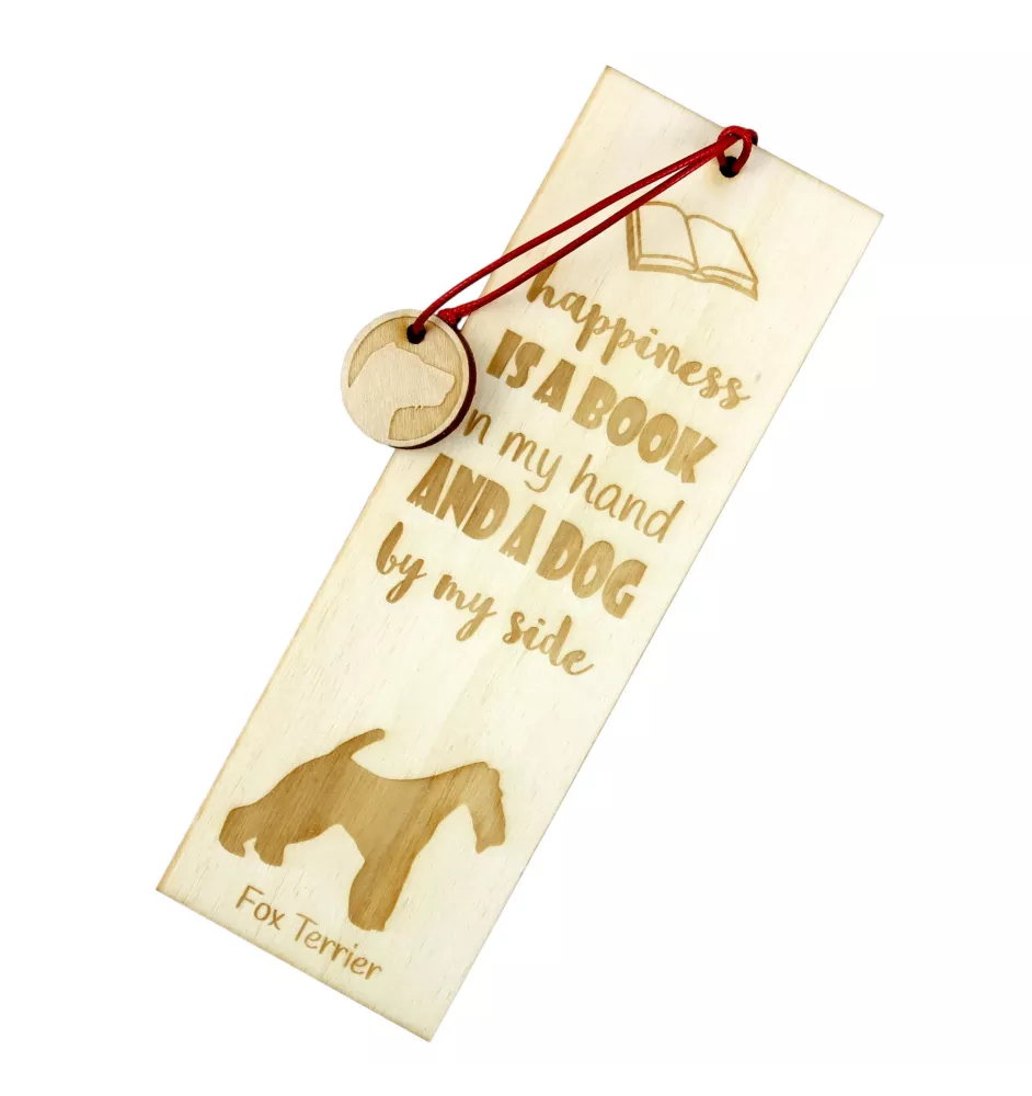 Fox-terrier à poil dur - marque-page pour livre avec chien, marque-page personnalisé, accessoire canin pour les lecteurs de la marque Art-Dog