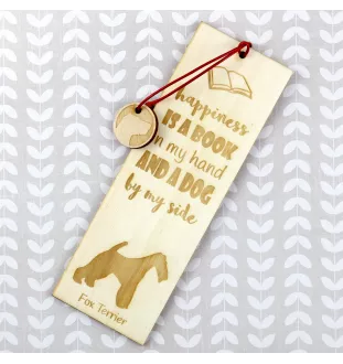 Fox-terrier à poil dur - marque-page pour livre avec chien, marque-page personnalisé, accessoire canin pour les lecteurs de la marque Art-Dog