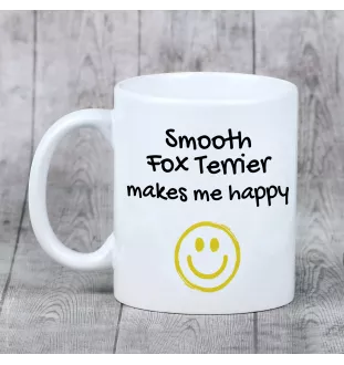 Fox-terrier à poil lisse - tasse avec chien, une tasse joyeuse pour les amoureux des chiens, un cadeau personnalisé de la marque Art-Dog