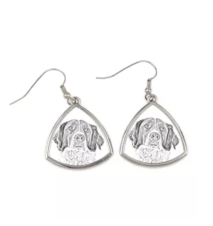 French Spaniel, French Setter, Canadian Setter - dog earrings, hanging earrings with a picture, personalized jewelry with Art-Dog brand print