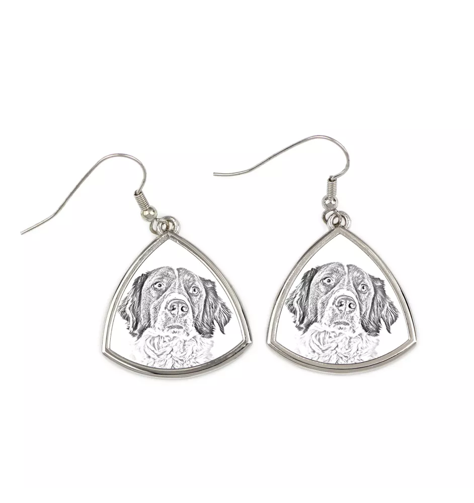 Épagneul français - boucles d'oreilles avec chien, boucles d'oreilles pendantes avec photo, bijoux personnalisés avec impression de la marque Art-Dog