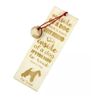 Fox Terrier Drahthaar, Foxterrier - Lesezeichen mit Hund, personalisiertes Lesezeichen, Geschenk für Bücherwurm von der Marke Art-Dog