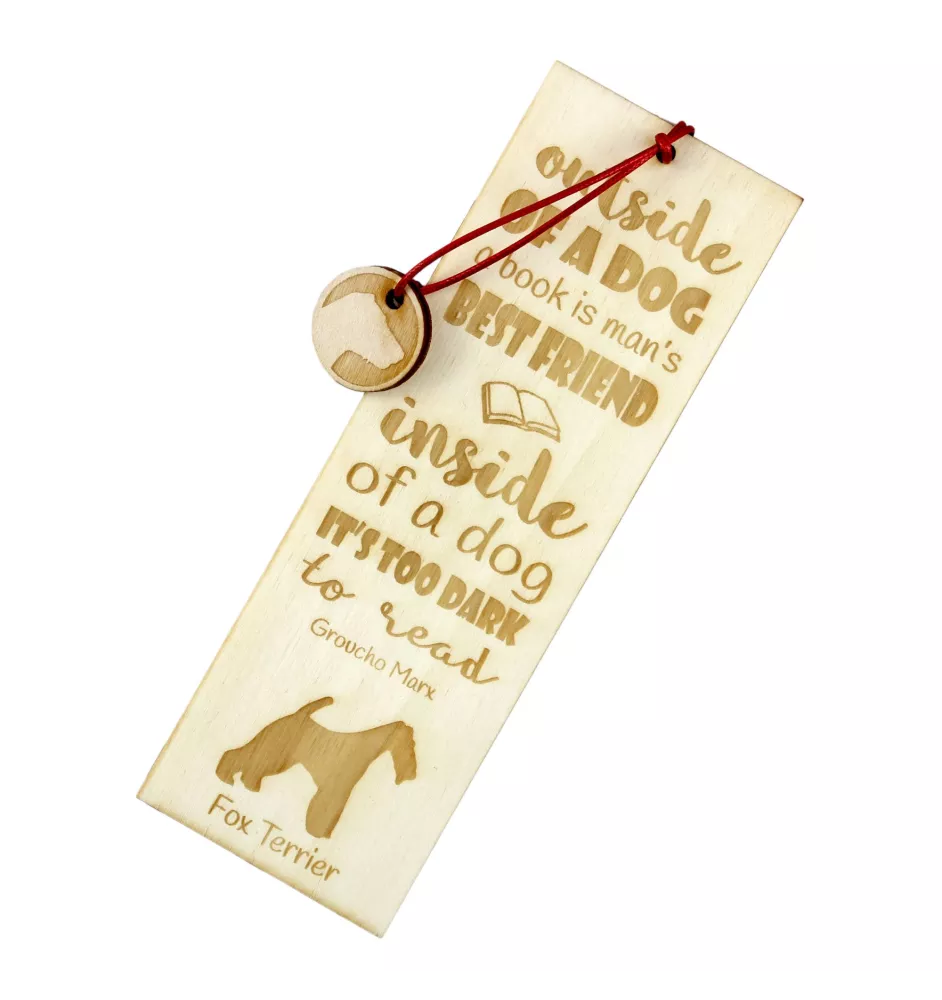 Foksterier szorstkowłosy zakładka do ksiązki outside Art-Dog