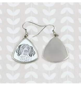 Französischer Spaniel, Epagneul Français - Hund Ohrringe, hängende Ohrringe mit Bild, personalisierter Schmuck mit dem Aufdruck der Marke Art-Dog