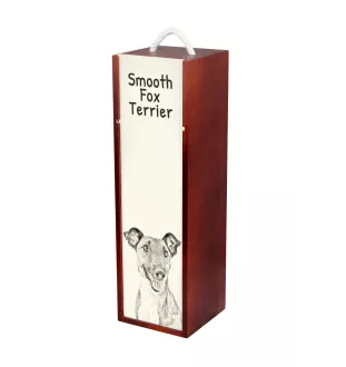 Fox Terrier Smooth - wine box with a dog, alcohol box with graphics, personalized gift box from the Art-Dog brand
