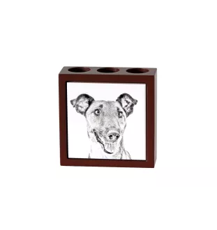Fox-terrier à poil lisse - porte-stylo avec chien, organiseur de bureau avec impression, décoration de bureau personnalisée de la marque Art-Dog